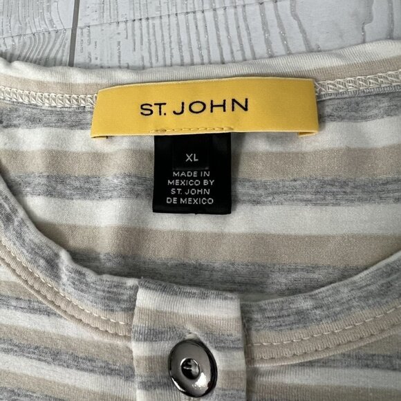 St. John Striped Tank Blouse - Picture 2 of 9